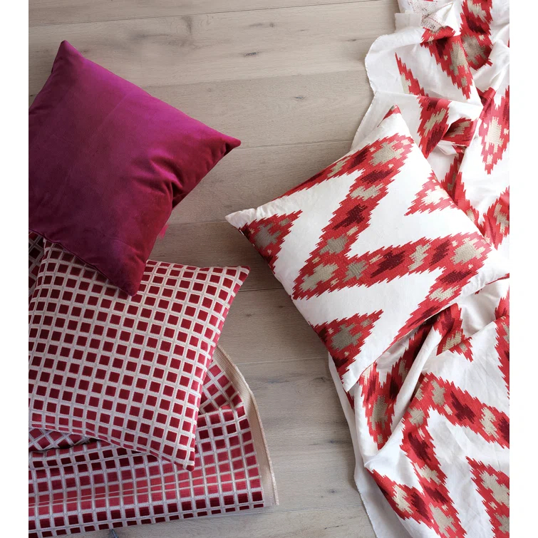 Eastern Accents Embroidered Feather Reversible Throw Pillow