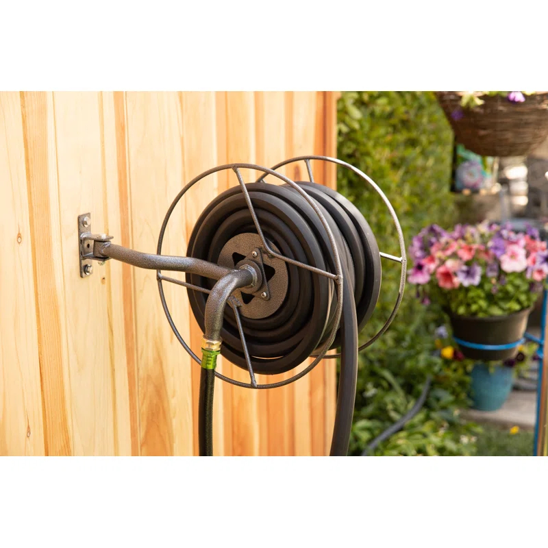 Yard Butler Yard Butler Mighty Reel Steel Wall Mounted Swivel Hose Reel - 75'