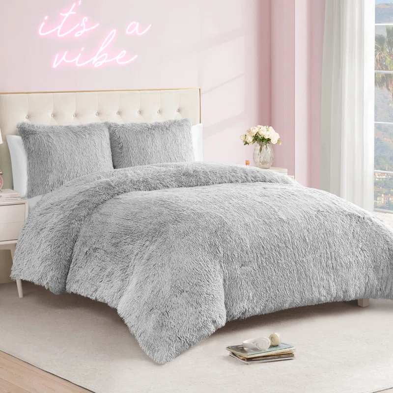 Juicy Couture Juicy Couture Shaggy Faux Fur Comforter & Shams Bedding Sets