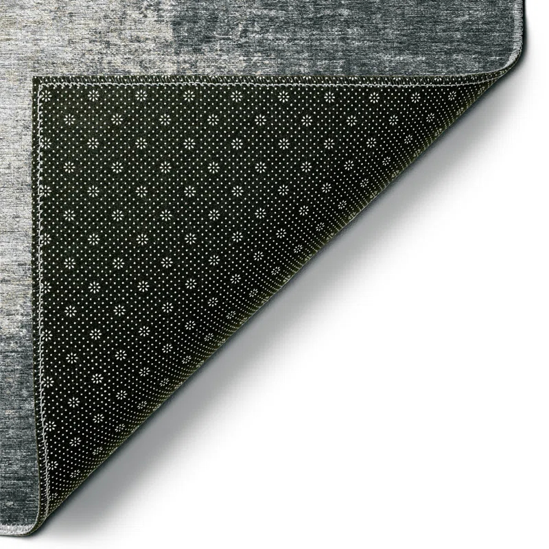 Addison Rugs Abstract Machine Woven Area Rug in Black