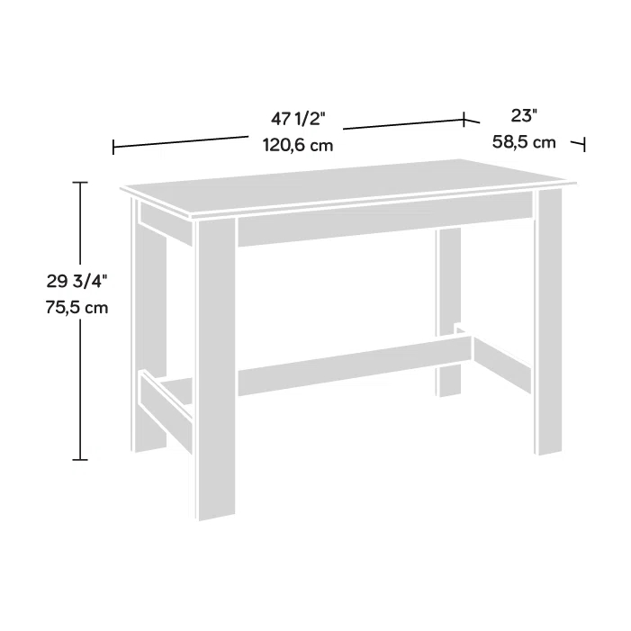 Sauder Writing Desk in Silver Sycamore
