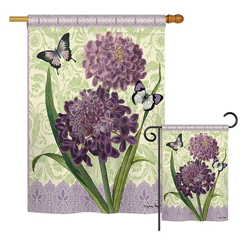 Breeze Decor Double Sided 40'' H x 28'' W Polyester Flag Set