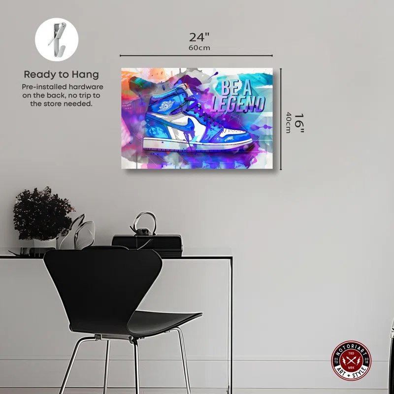 Notori Art Be A Legend Tie Dye Urban Style Wall Art by Notoriart
