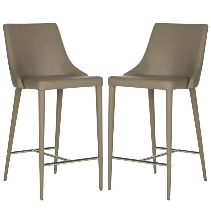 Wrought Studio™ Bohy Upholstered Counter Stool with Metal Frame (Set of 2)