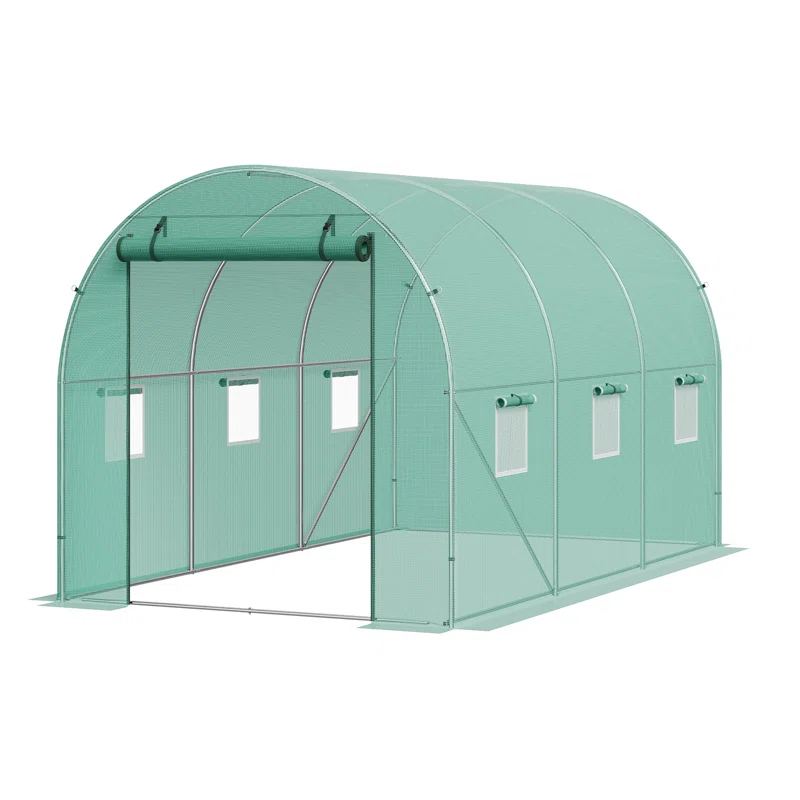 VEVOR Walk-in Tunnel Greenhouse Galvanized Frame PE Cover