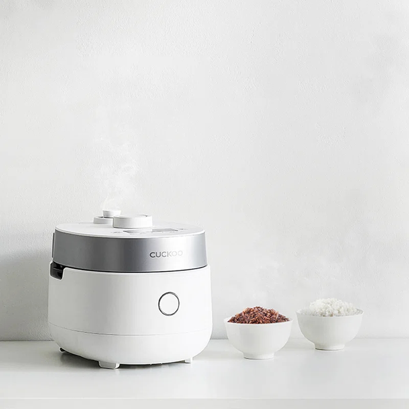 Cuckoo Electronics CUCKOO CRP-MHTR0309F 3-Cup (Uncooked) / 6-Cup (Cooked) Induction Heating Twin Pressure Rice Cooker & Warmer with Nonstick Inner Pot, 15 Menu Modes, 3 Voice Guide, Auto Clean (White)
