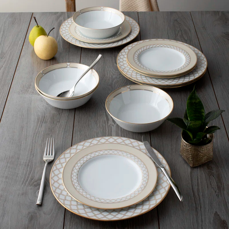 Noritake Noritake Eternal Palace 12-Piece Dinnerware Set, Service for 4