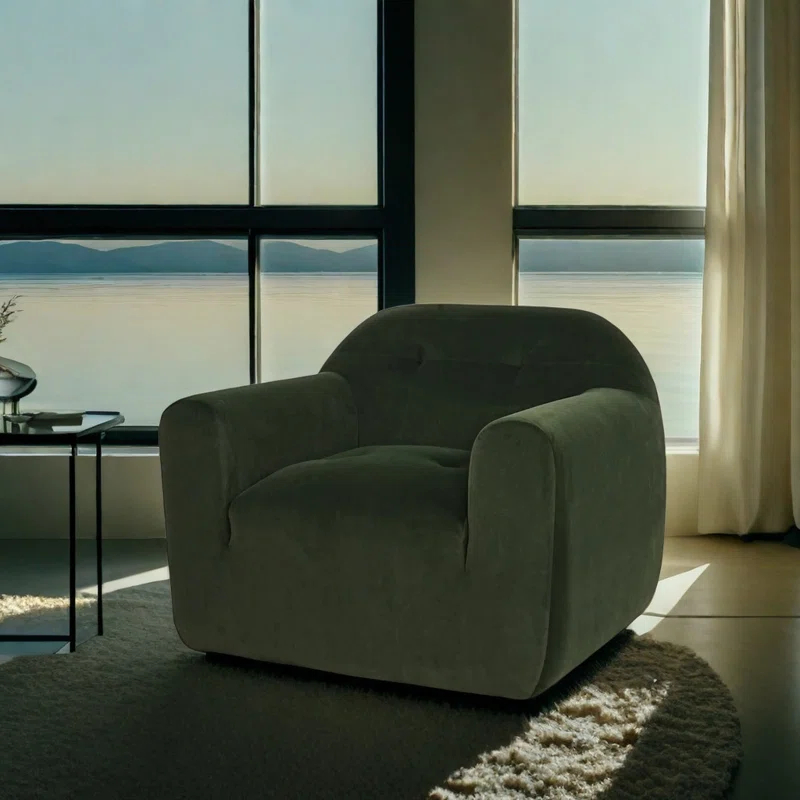 Amaryllis Modern Tufted Club Chair