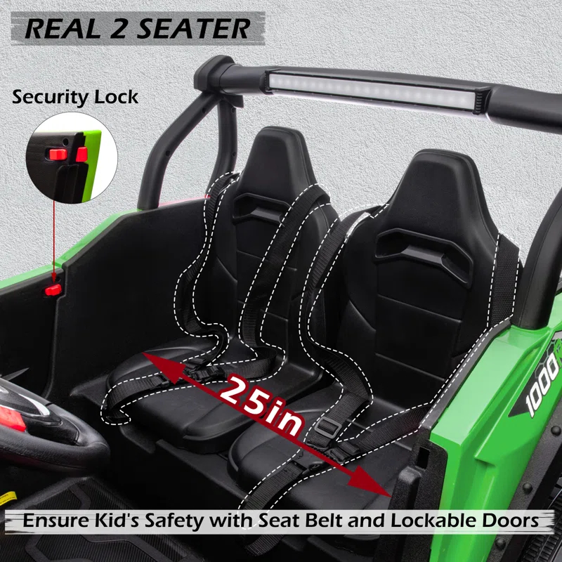 24V Kids Ride On Toy Car Utv For Kids, 2 Seater