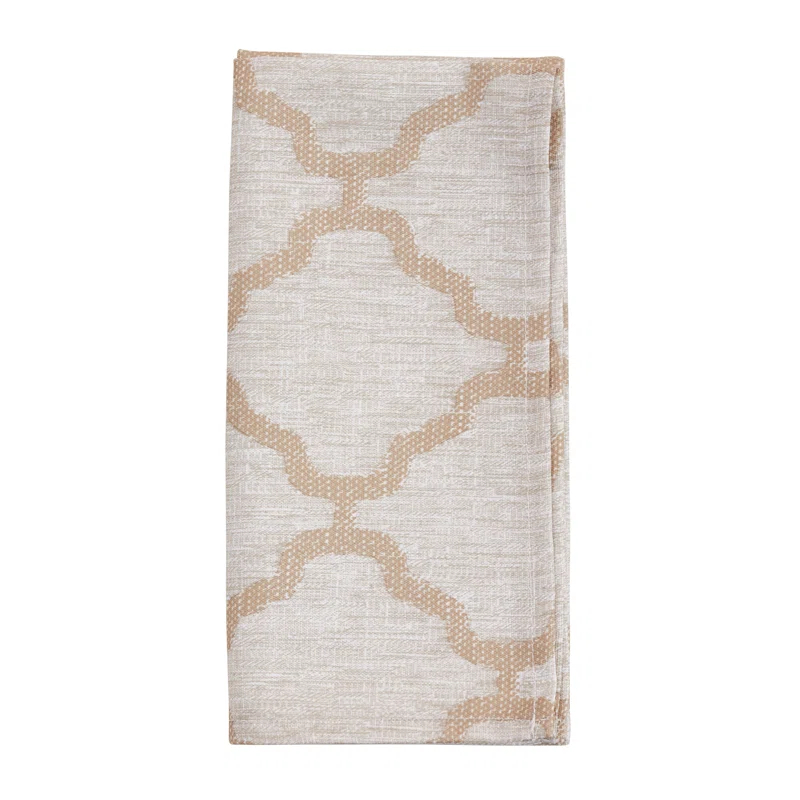 Saro Marrakesh Collection Polyester Geometric Square Napkin (Set of 4)