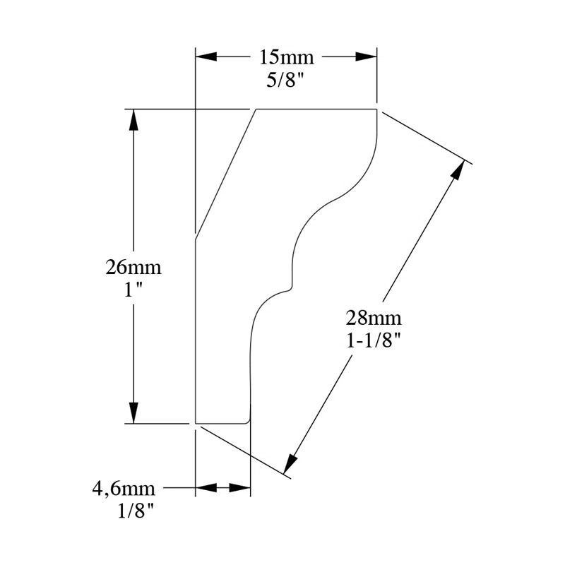 1'' H x 78'' W x 0.63'' D Plastic Crown (Set of 11)