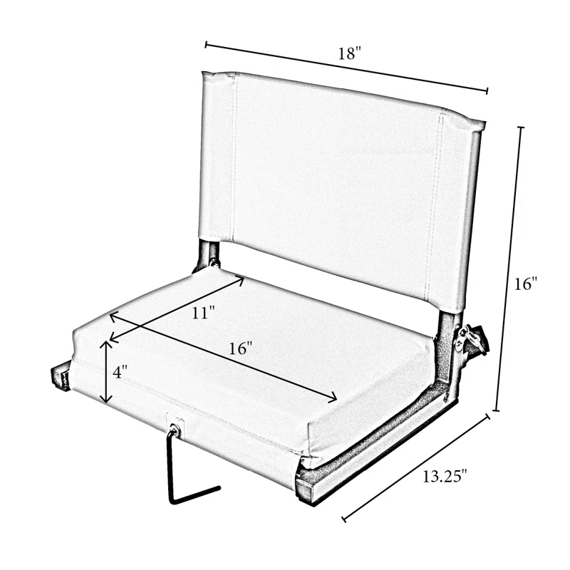 Folding Stadium Seat with Cushions