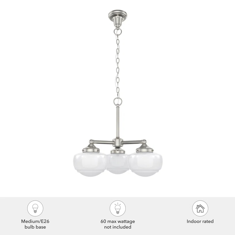 Hunter Fan Hunter Saddle Creek 3 Light Convertible Chandelier Ceiling Light Fixture