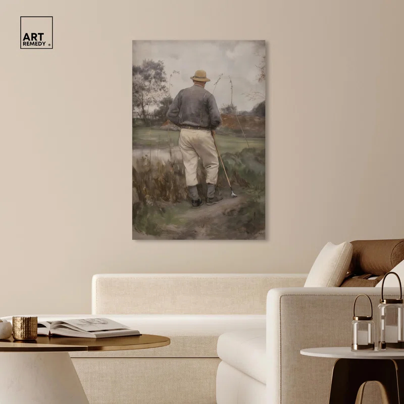 Art Remedy Vintage Golfer Canvas Vintage Portraits by Art Remedy