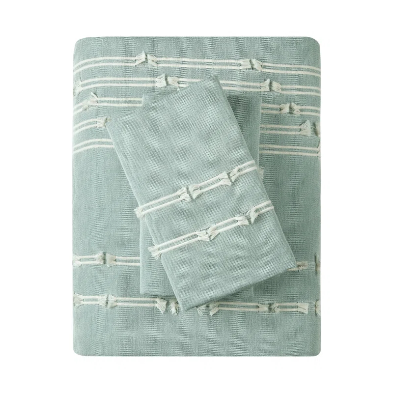 3 Piece Cotton Jacquard Bedding Set