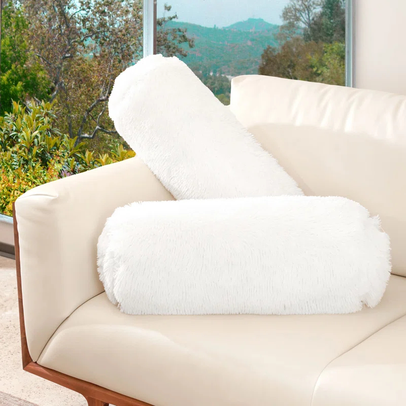 Cheer Collection Faux Fur Throw Pillow