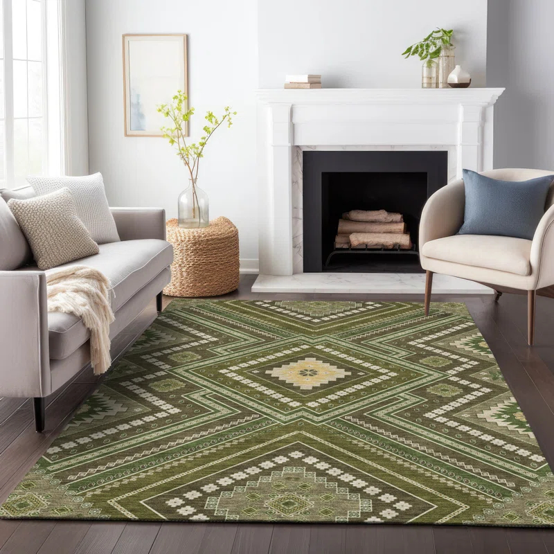 Machine Washable Indoor/Outdoor Chayden ACN1010 Rug