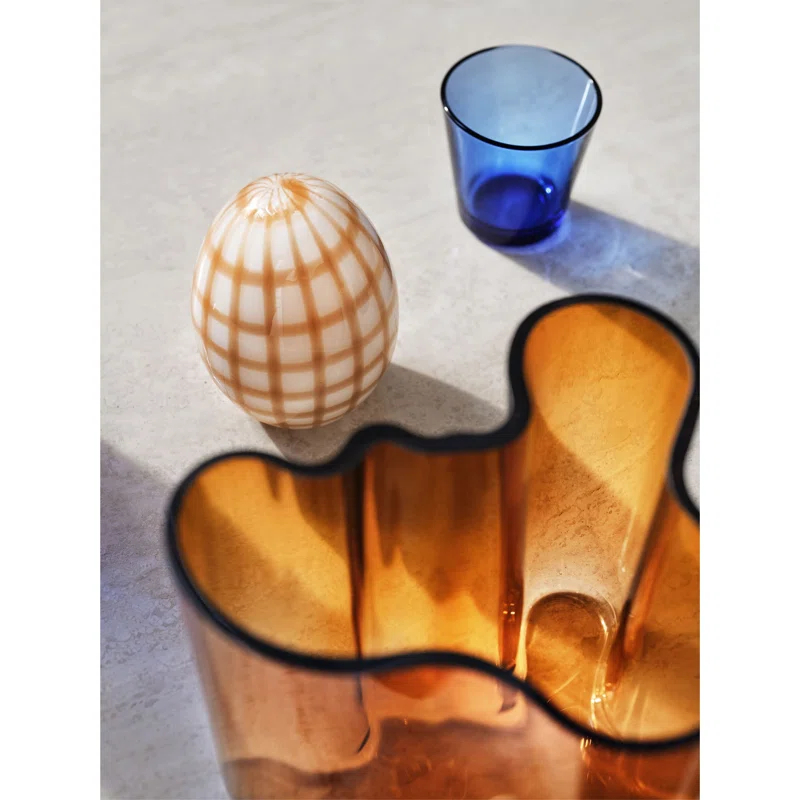 Copper Glass Table Vase with Unique Design