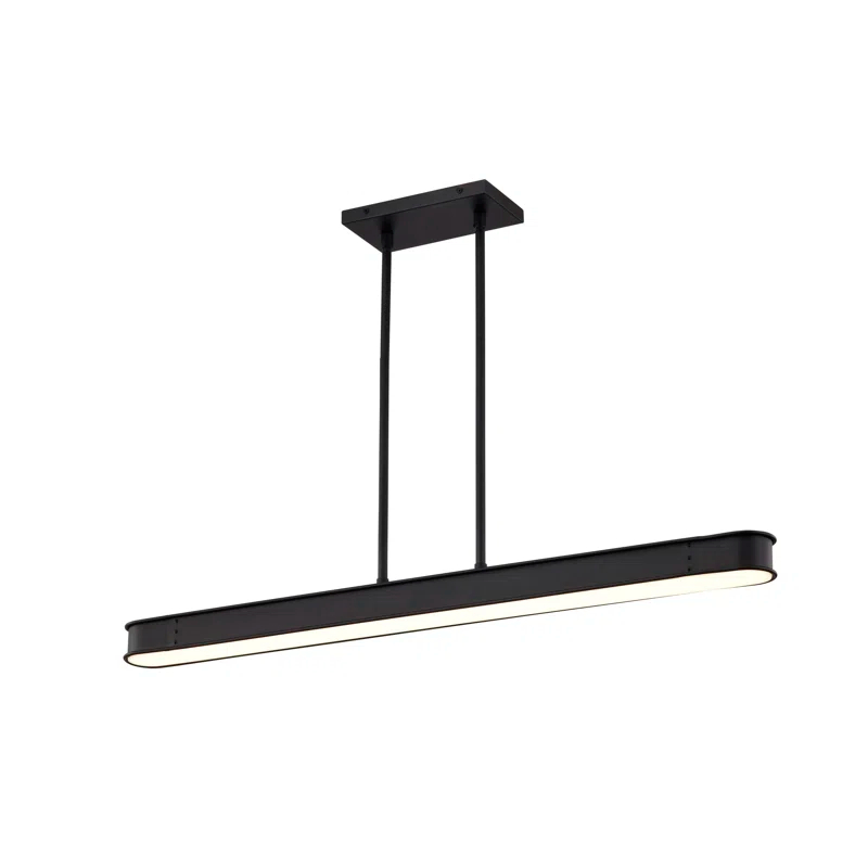 Keren - 36 Inch LED Island Pendant - Textured Black - Acrylic Lens