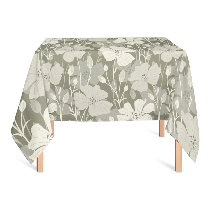 Designs Direct Creative Group Floral Blooms Green 2 Tablecloth