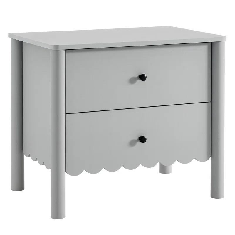 Modway Emmeline Scalloped 2-Drawer Nightstand