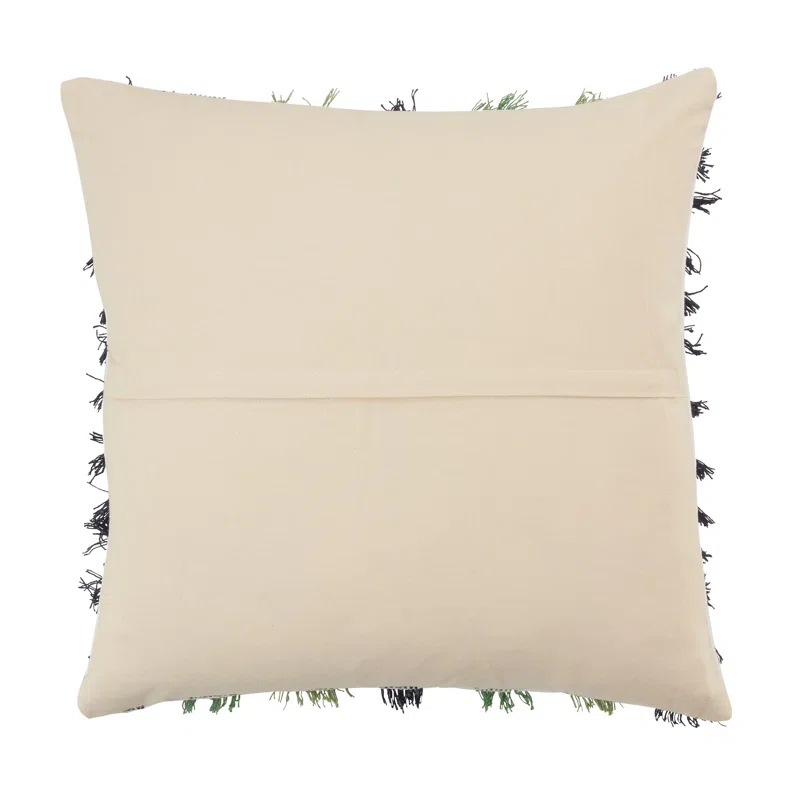 Fringed Cotton Throw Pillow
