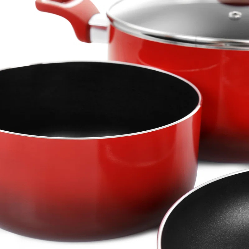Oster Oster Non Stick 10 Piece Aluminum Cookware Set In Black
