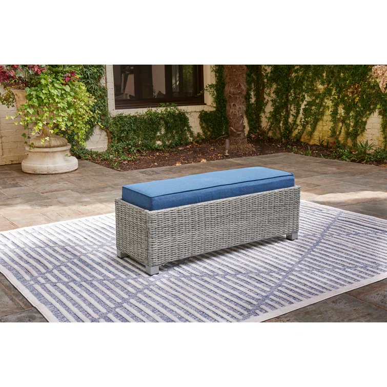 Latitude Run® Lylou Beach Rattan Picnic Bench | Wayfair