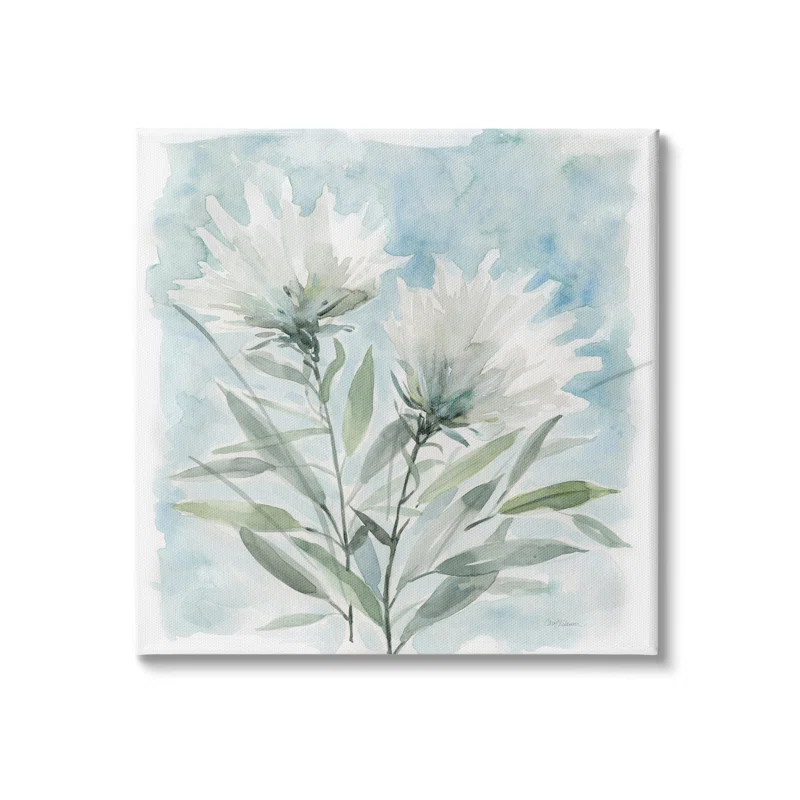 Stupell Industries " Abstract Florals White Petals Blue Sky " by Carol Robinson