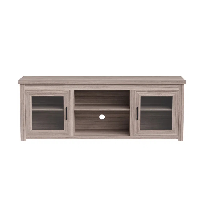 Flash Furniture Hatteras Classic TV Stand for up to 80" TVs with Glass Fronted Doors