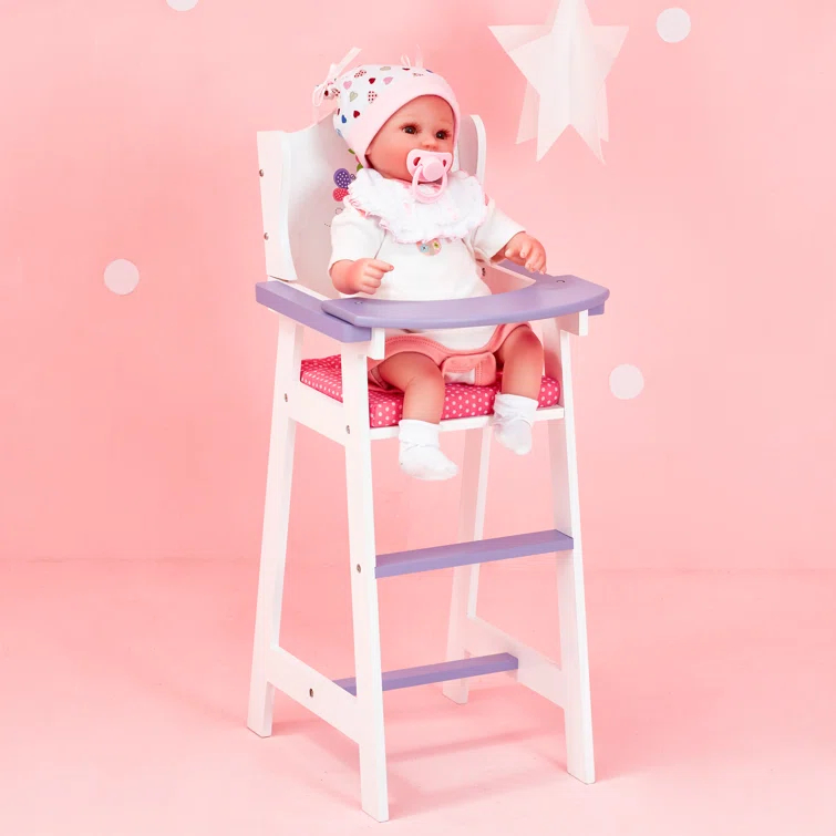 Teamson Kids Olivia's Little World Wooden Baby Doll High Chair