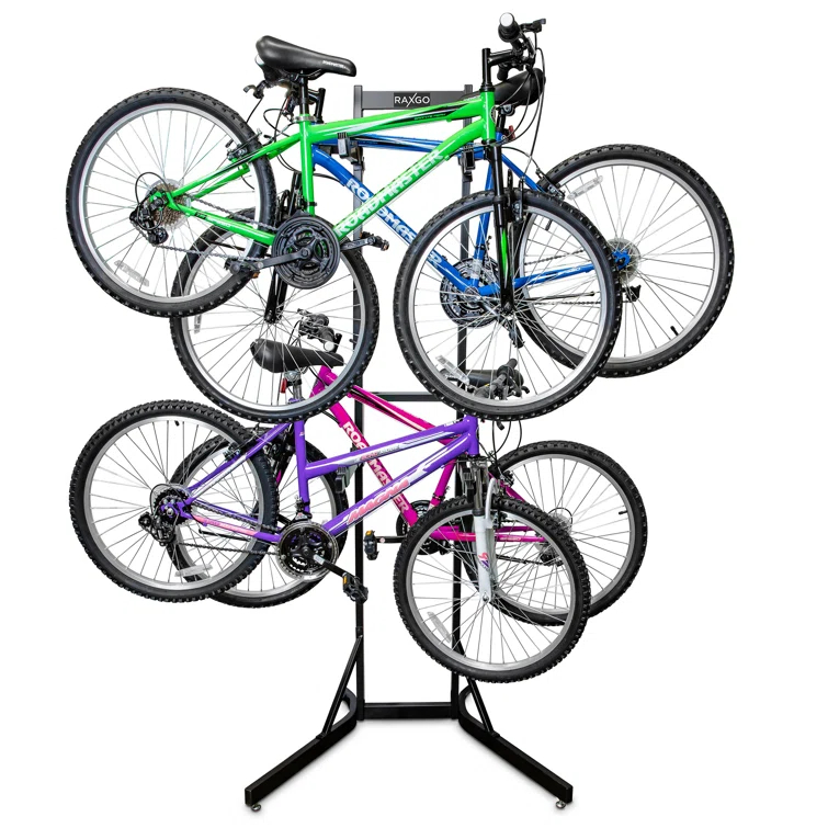 RaxGo Steel Freestanding Adjustable Bike Rack RGFSBR4