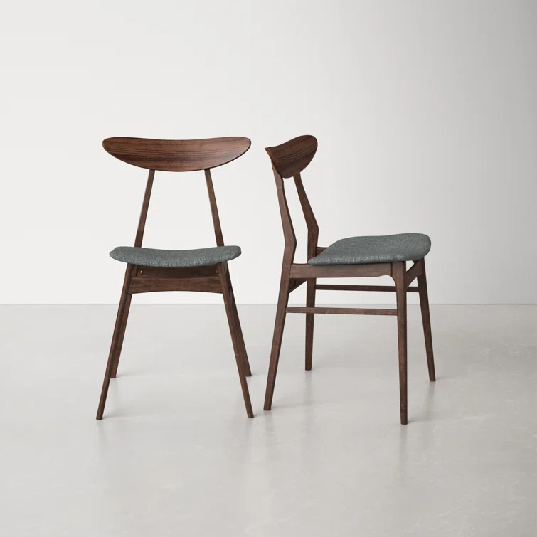 Marstrand Fabric Side Chair in Gray/Brown
