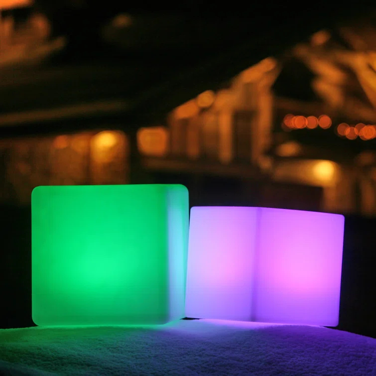 White Cordless LED Outdoor Table Lamp with Bluetooth