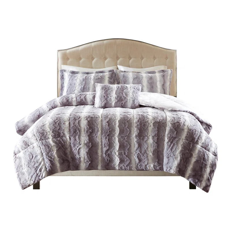 Madison Park Zuri Faux Fur Comforter Set & Reviews | Wayfair