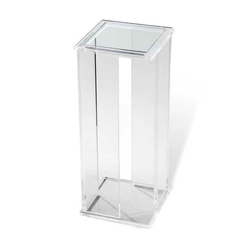 Interlude Mercer Glass Top End Table