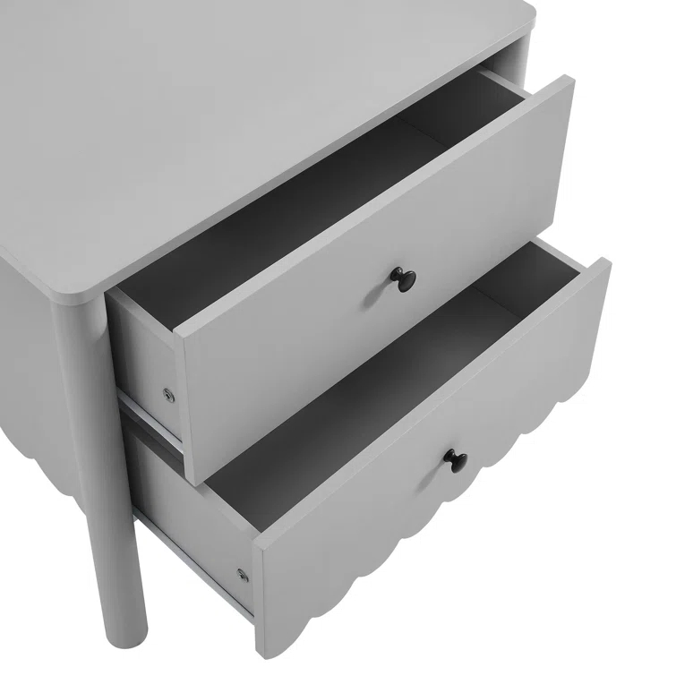 Modway Emmeline Scalloped 2-Drawer Nightstand