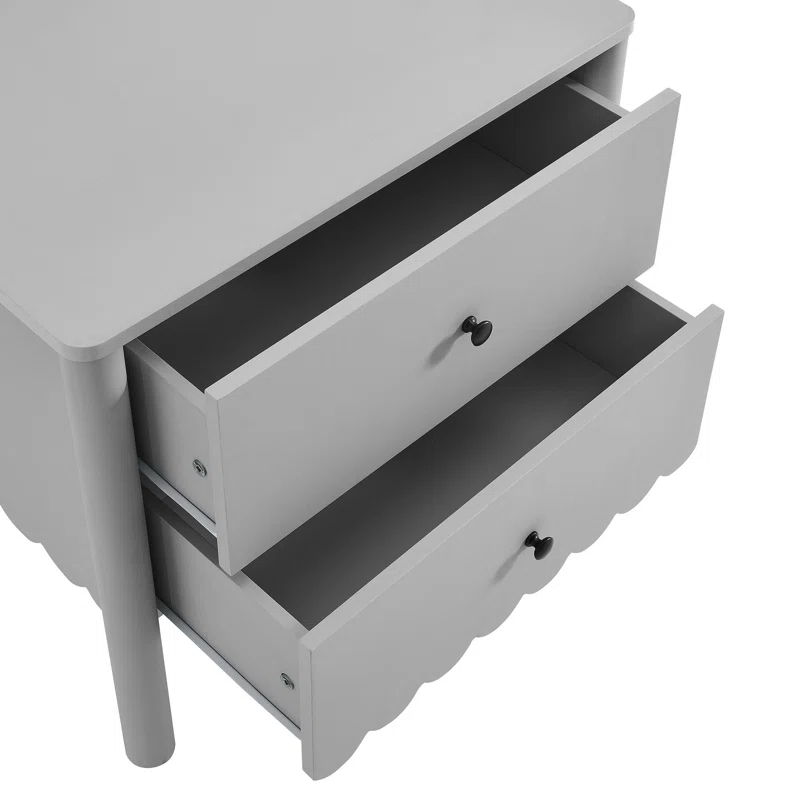 Modway Emmeline Scalloped 2-Drawer Nightstand