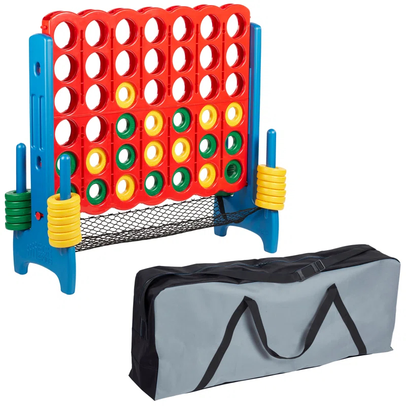 ECR4Kids ECR4Kids Jumbo 4-To-Score with Mesh Net and Carry Bag, Giant Game, Assorted
