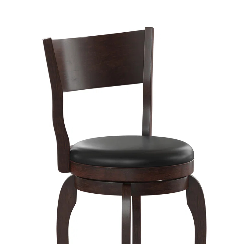 Taylor & Logan Enola Classic Wooden Dining Stool With Bowed Frame And Upholstered Seat