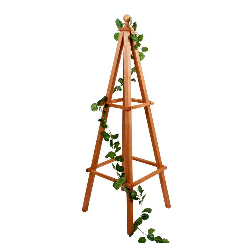 53'' H x 18'' W Wood Obelisk Trellis