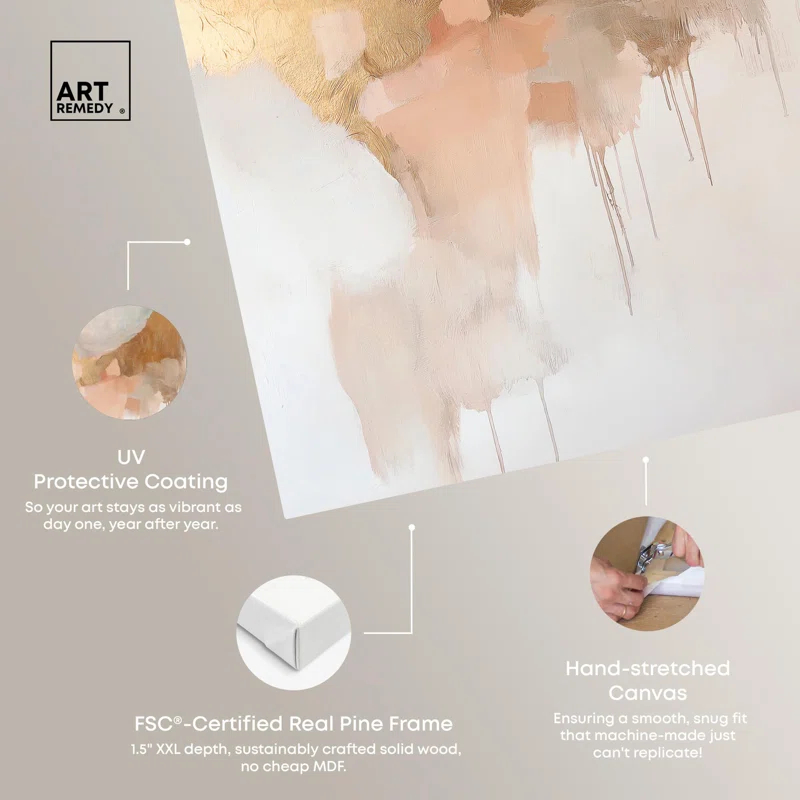 Art Remedy Earthy Whispers Canvas Gold Leaf Wall Art by Art Remedy