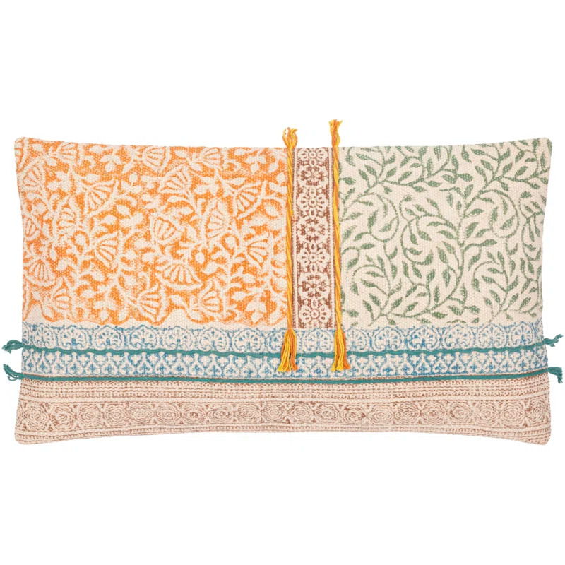 Livabliss Sanga Fringed Throw Pillow