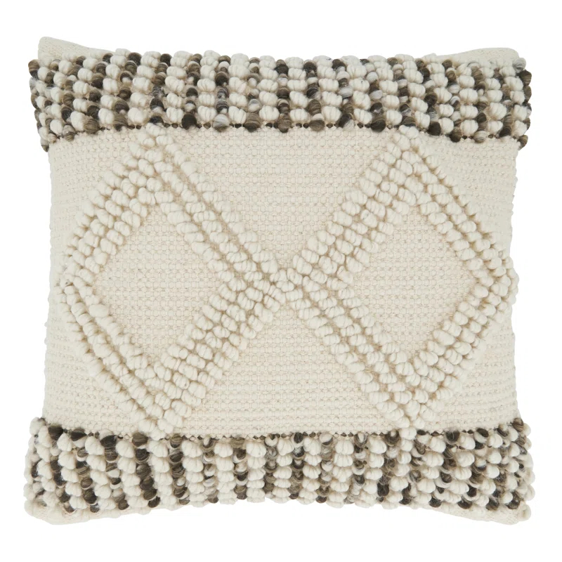 Saro Haniyah Geometric Cotton Blend Throw Pillow