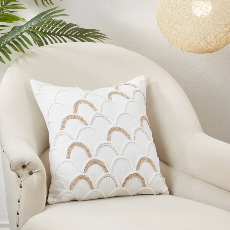 Saro Naviguer Collection Cotton Throw Pillow