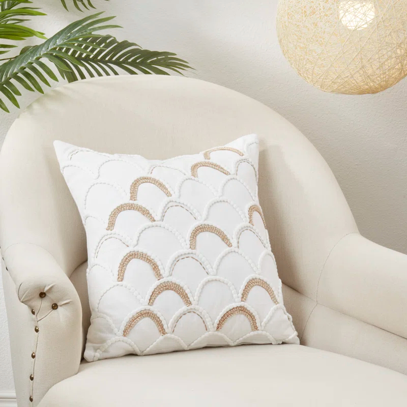 Saro Naviguer Collection Cotton Throw Pillow
