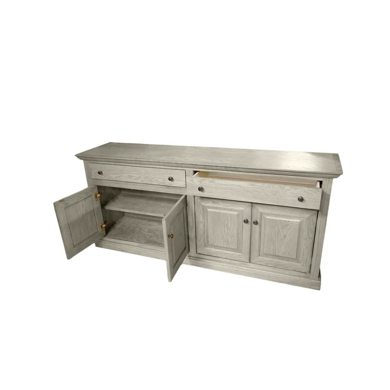 Alcott Hill® Traditional Solid Oak Wood 80" Sideboard Buffet