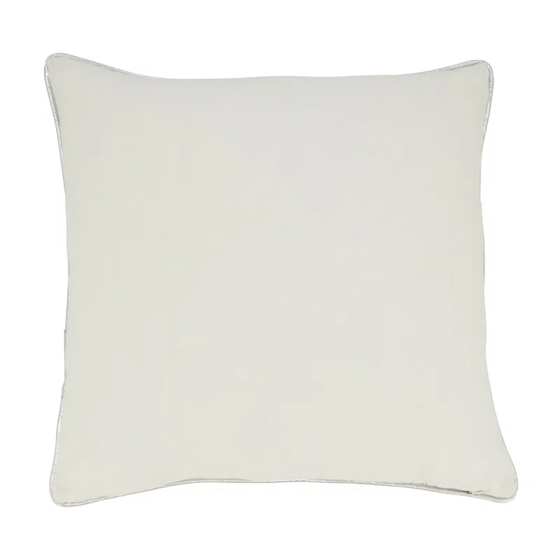 Saro Poinsettia Collection Floral Cotton Throw Pillow