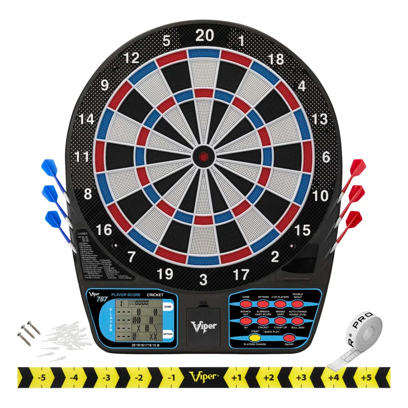 Viper Viper 787 Electronic Dartboard, Black Magic 18G & Silver Thunder 18G Soft Tip Darts