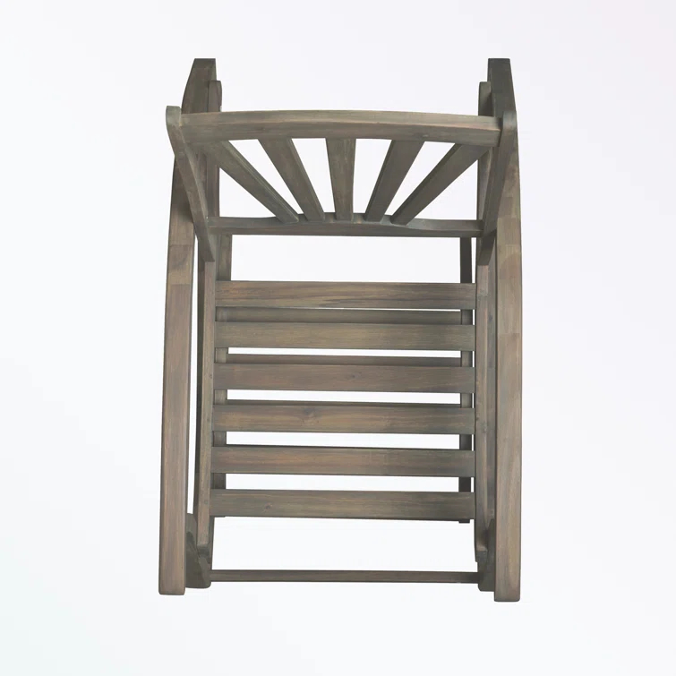 Highland Dunes Outdoor Cathleen Rocking  Solid Wood Chair